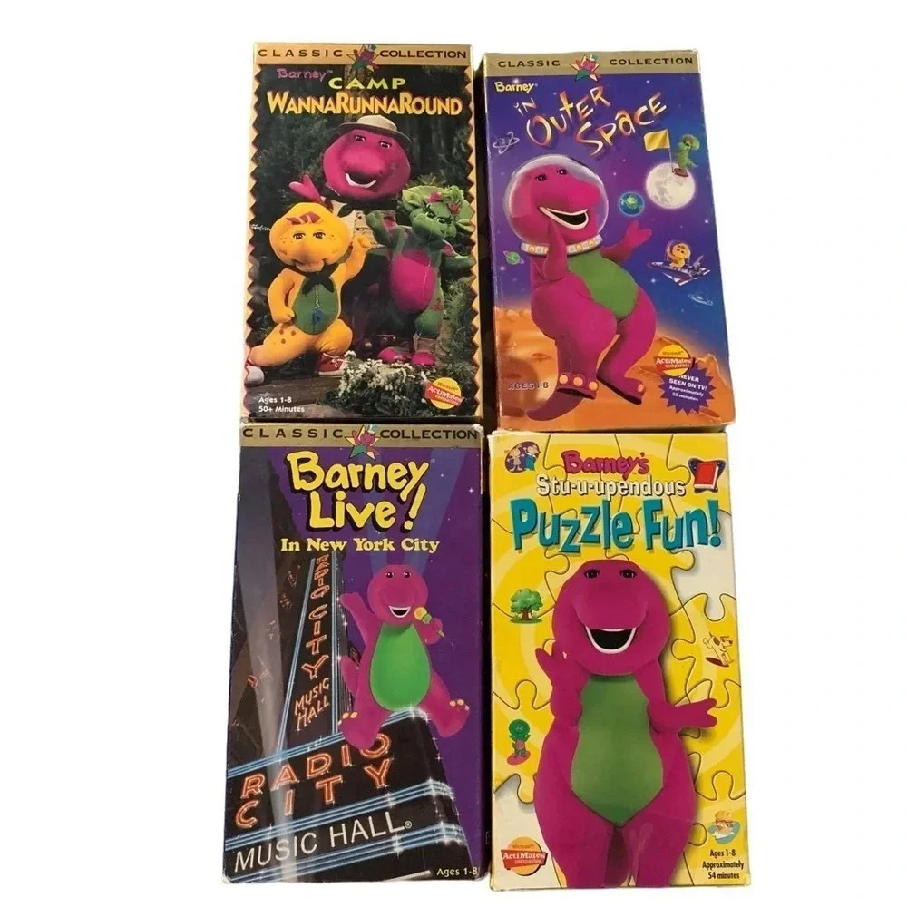 BUNDLE of 4 Barney VHS tapes